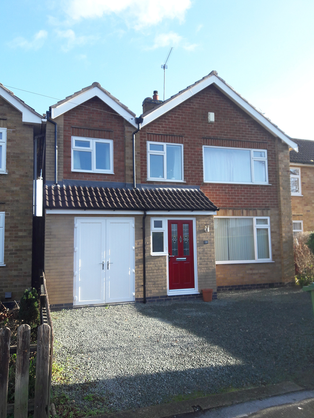 Front extension and garage conversion